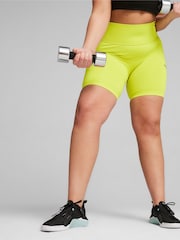 Puma Green Womens Shapeluxe High Waisted Biker Shorts - Image 3 of 5