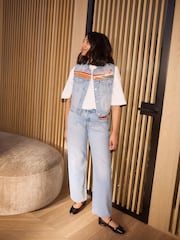 Levi's Embroidered Denim Gilet VEst - Image 1 of 10
