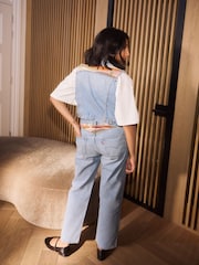 Levi's Embroidered Denim Gilet VEst - Image 3 of 10
