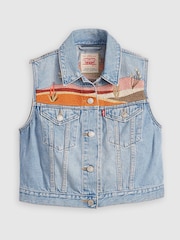 Levi's Embroidered Denim Gilet VEst - Image 7 of 10