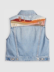 Levi's Embroidered Denim Gilet VEst - Image 8 of 10
