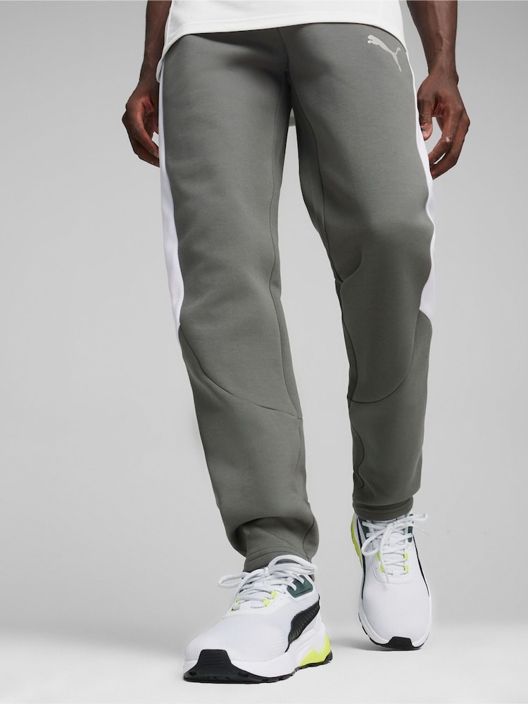 Puma Grey Mens EVOSTRIPE Sweatpants - Image 1 of 6