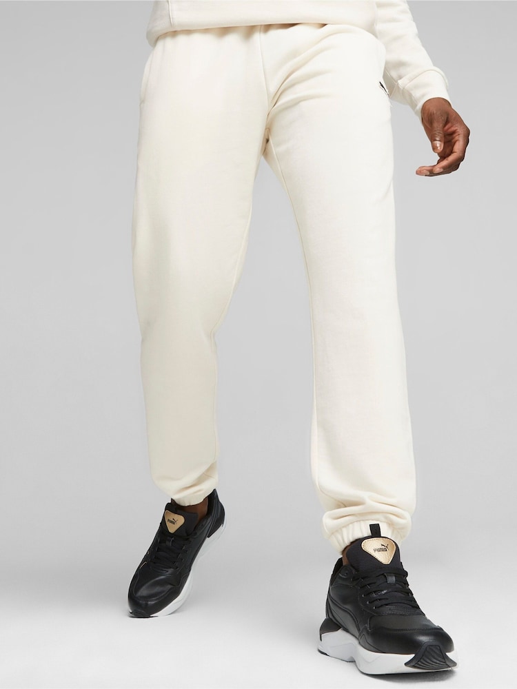 Puma White Mens Better Essentials Sweat Joggers - Image 1 of 6 Puma White Mens Better Essentials Sweat Joggers - Image 1 of 6