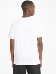 أبيض - تيشِرت قطن 100% للرجال بشعار صغير تشكيلة Essentials من Puma - صورة 2 من 5