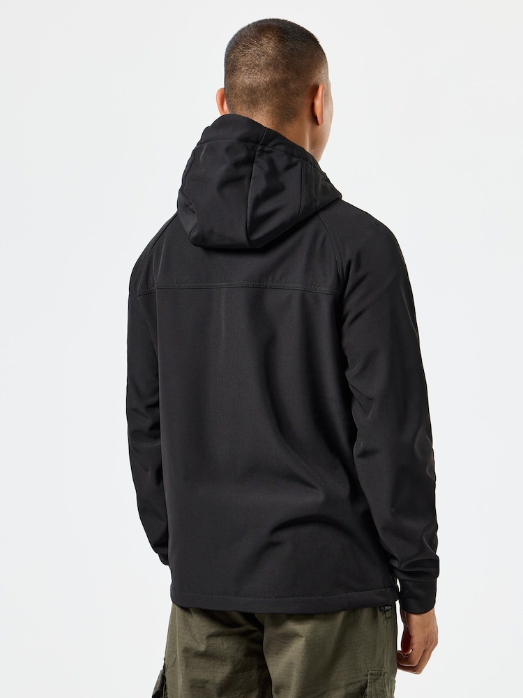 Weekend Offender Mens Stipe Softshell Black Jacket - Image 2 of 8 Weekend Offender Mens Stipe Softshell Black Jacket - Image 2 of 8