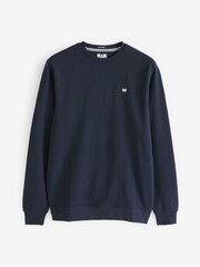 Weekend Offender Mens Blue Classic Ferrer Badge 100% Cotton Sweatshirt - Image 4 of 6
