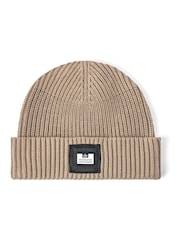 Weekend Offender Mens Mocha Knitted Beanie Brown Hat - Image 1 of 3