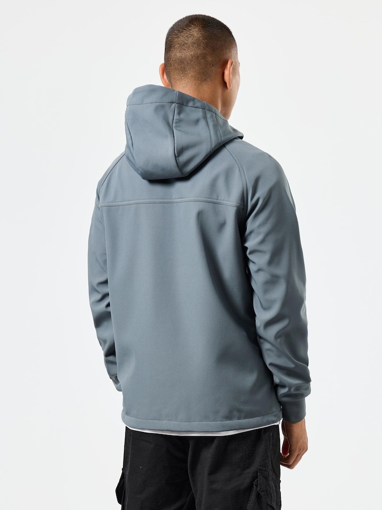 Weekend Offender Mens Grey Stipe Softshell Jacket - Image 2 of 8