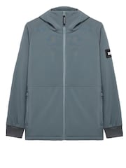 Weekend Offender Mens Grey Stipe Softshell Jacket - Image 4 of 8