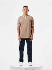 Weekend Offender Mens Shore Zip 100% Cotton Polo Shirt - Image 2 of 6