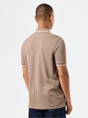 Weekend Offender Mens Shore Zip 100% Cotton Polo Shirt - Image 3 of 6