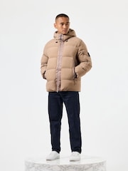 Weekend Offender Mens Amsterdam Down Padded Brown Jacket - Image 3 of 8
