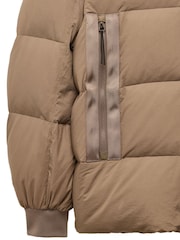 Weekend Offender Mens Amsterdam Down Padded Brown Jacket - Image 8 of 8