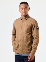 Weekend Offender Mens Tavira 100% Cotton Baker Overshirt - Image 1 of 3