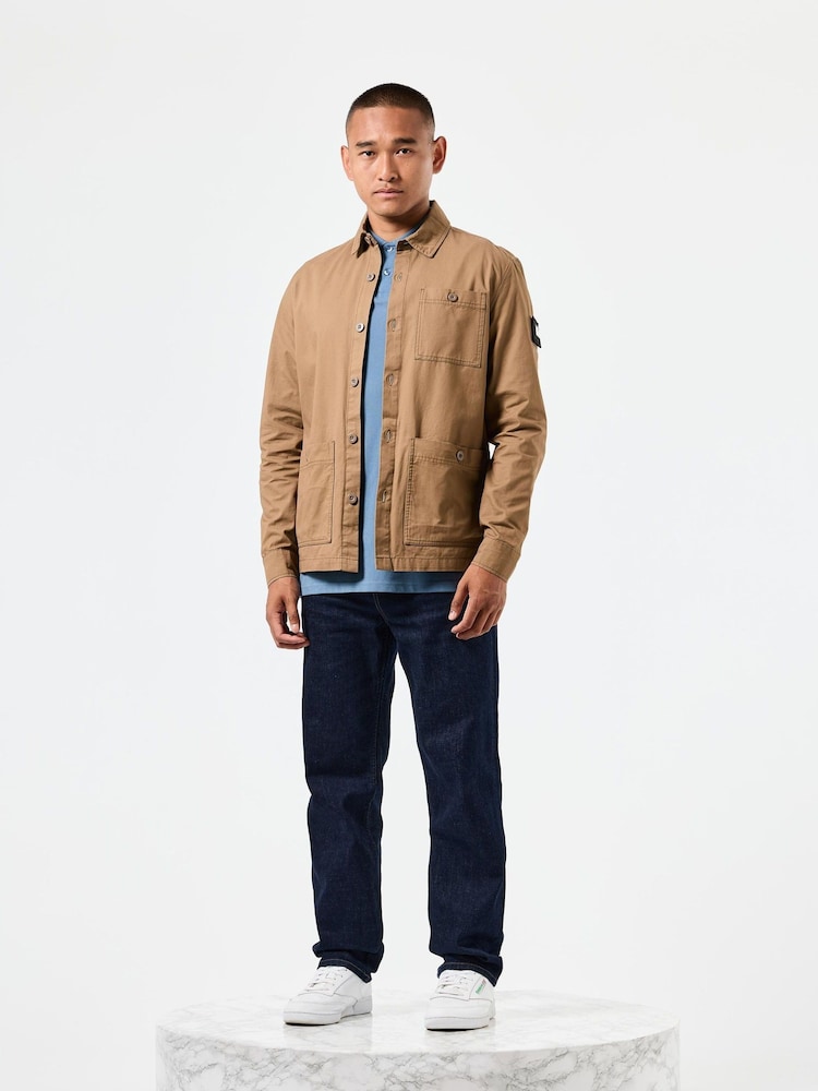 Weekend Offender Mens Tavira 100% Cotton Baker Overshirt - Image 3 of 3