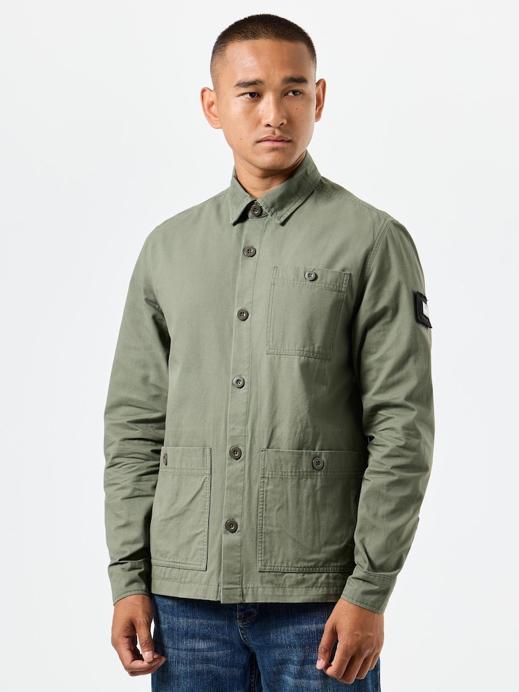 Weekend Offender Mens Tavira 100% Cotton Baker Overshirt - Image 1 of 3