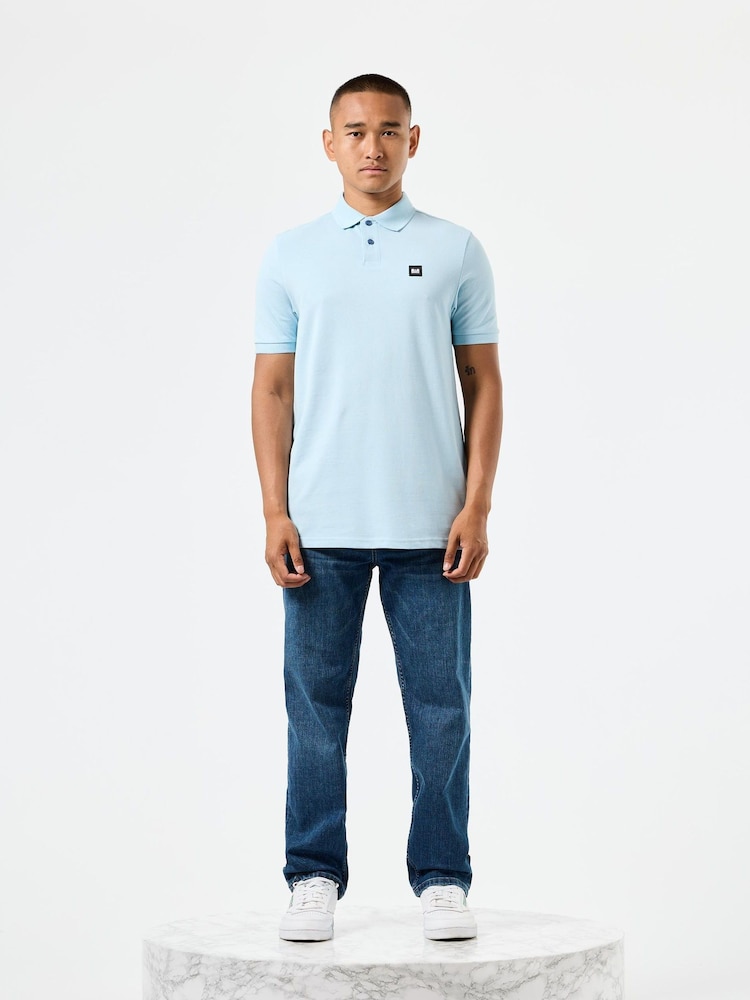 Weekend Offender Mens Classic Caneiros Badge 100% Cotton Polo Shirt - Image 2 of 5 Weekend Offender Mens Classic Caneiros Badge 100% Cotton Polo Shirt - Image 2 of 5