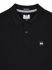 Weekend Offender Mens Classic Dice Badge Long Sleeve 100% Cotton Polo Shirt - Image 5 of 6