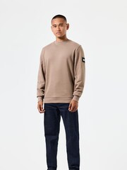 Weekend Offender Mens Nylon Overlay 100% Cotton Sweatshirt - Image 1 of 4