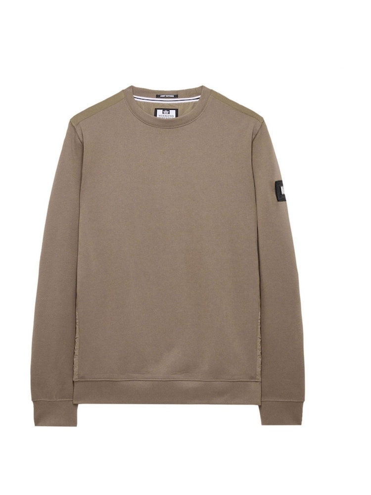 Weekend Offender Mens Nylon Overlay 100% Cotton Sweatshirt - Image 4 of 4