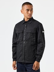Weekend Offender Mens Formella 100% Cotton Black Overshirt - Image 1 of 8