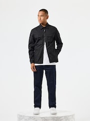 Weekend Offender Mens Formella 100% Cotton Black Overshirt - Image 3 of 8