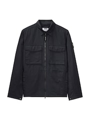 Weekend Offender Mens Formella 100% Cotton Black Overshirt - Image 4 of 8