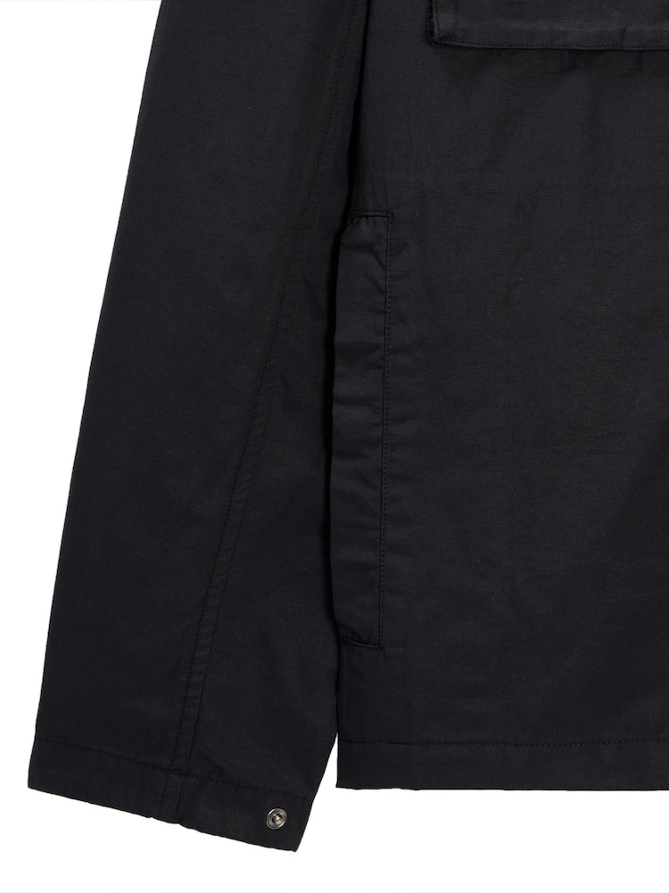Weekend Offender Mens Formella 100% Cotton Black Overshirt - Image 6 of 8
