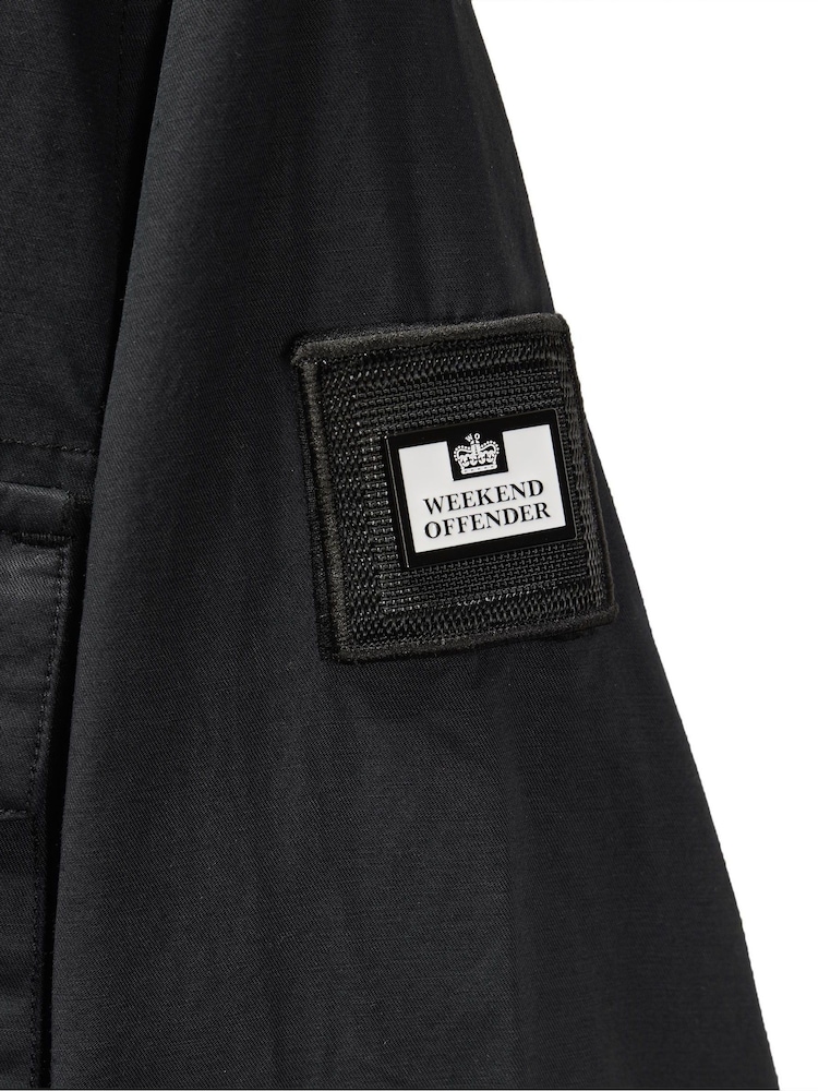 Weekend Offender Mens Formella 100% Cotton Black Overshirt - Image 7 of 8