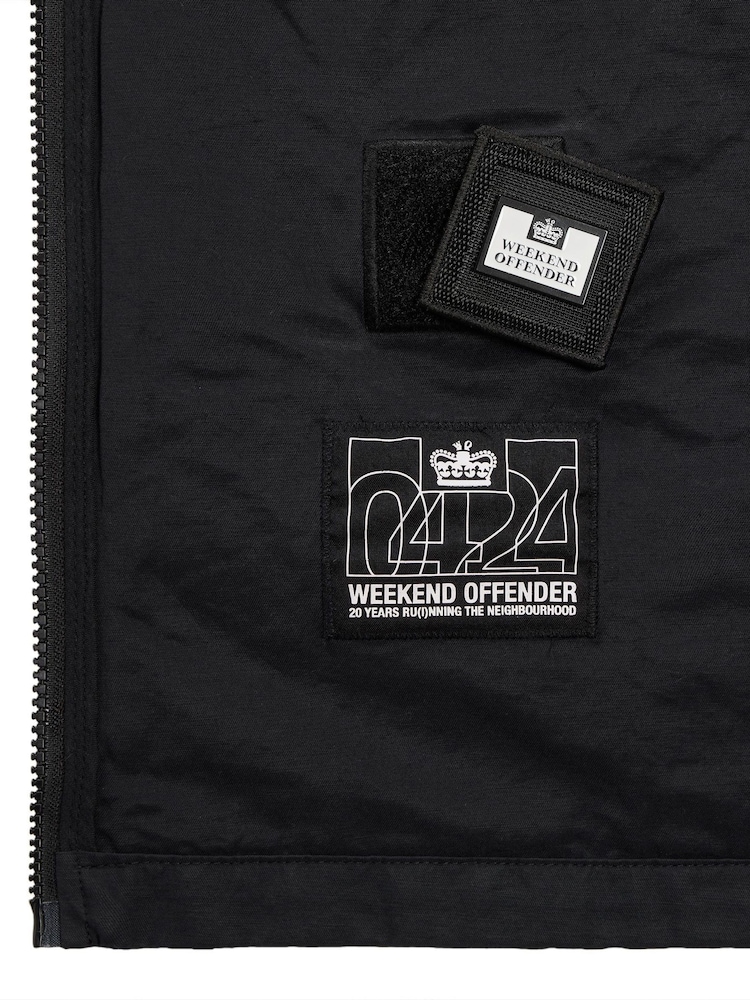 Weekend Offender Mens Formella 100% Cotton Black Overshirt - Image 8 of 8