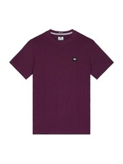 Lila - Weekend Offender Cannon Beach Herren-T-Shirt mit klassischem Abzeichen - Bild 4 von 5