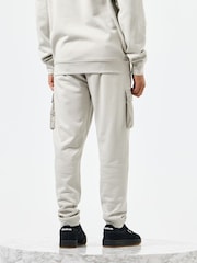 Weekend Offender Mens Grey Lippi Cargo 100% Cotton Joggers - Image 2 of 6