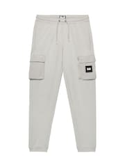 Weekend Offender Mens Grey Lippi Cargo 100% Cotton Joggers - Image 3 of 6