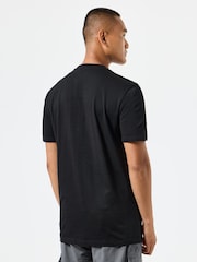 Schwarz - Weekend Offender Cannon Beach Herren-T-Shirt mit klassischem Abzeichen - Bild 2 von 4