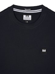 Schwarz - Weekend Offender Cannon Beach Herren-T-Shirt mit klassischem Abzeichen - Bild 4 von 4