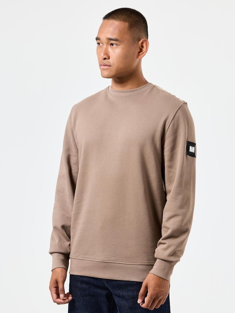 Weekend Offender Mens Nylon Overlay 100% Cotton Sweatshirt - Image 1 of 6
