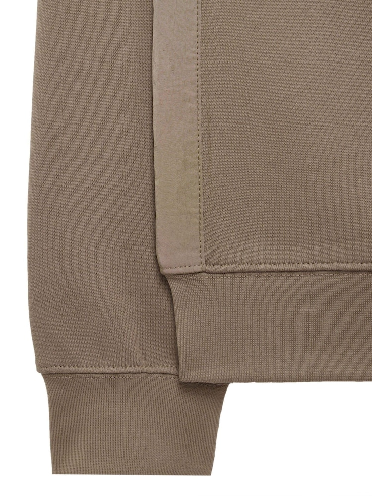 Weekend Offender Mens Nylon Overlay 100% Cotton Sweatshirt - Image 6 of 6