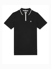 Weekend Offender Mens Shore Zip 100% Cotton Polo Shirt - Image 5 of 6