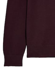 Weekend Offender Mens Purple Solace Crew Neck Knitted 100% Cotton Sweater - Image 6 of 6