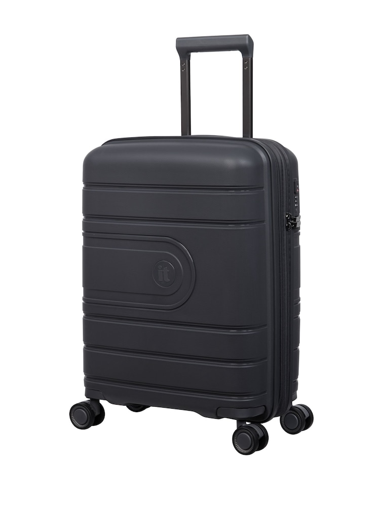 IT Luggage Grey Eco-Tough Ebony Cabin Suitcase - Image 1 of 9