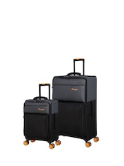 IT Luggage Duo Tone Black Suitcase Set - Image 1 of 7