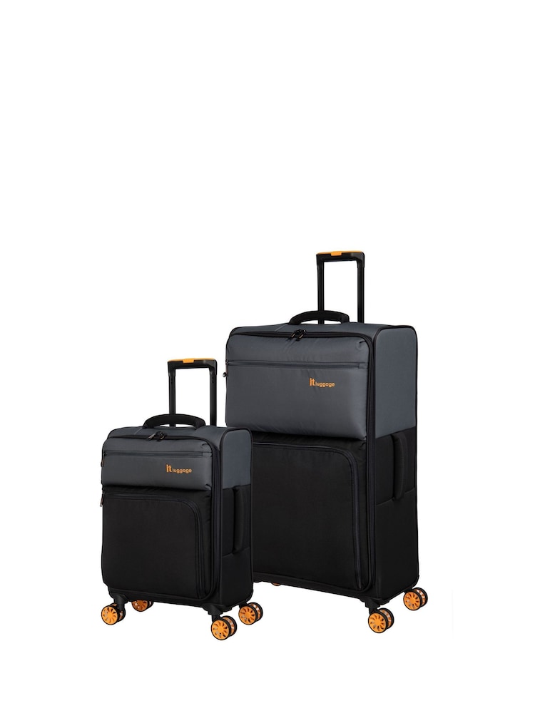 IT Luggage Duo Tone Black Suitcase Set - Image 1 of 7