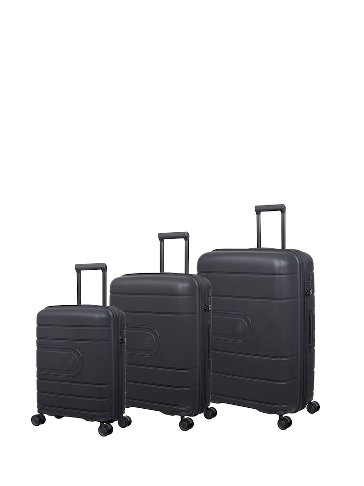 IT Luggage Grey Eco-Tough Ebony Suitcase Set - Image 1 of 10
