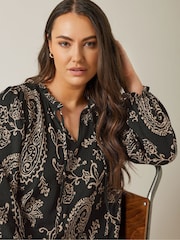 Schwarz - Evans, Boho-Top aus Jersey - Bild 3 von 5