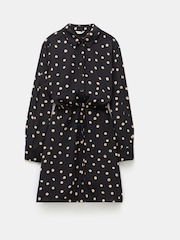 Hush Black Relaxed Mini Alba Polka Dot Shirt Dress - Image 5 of 5
