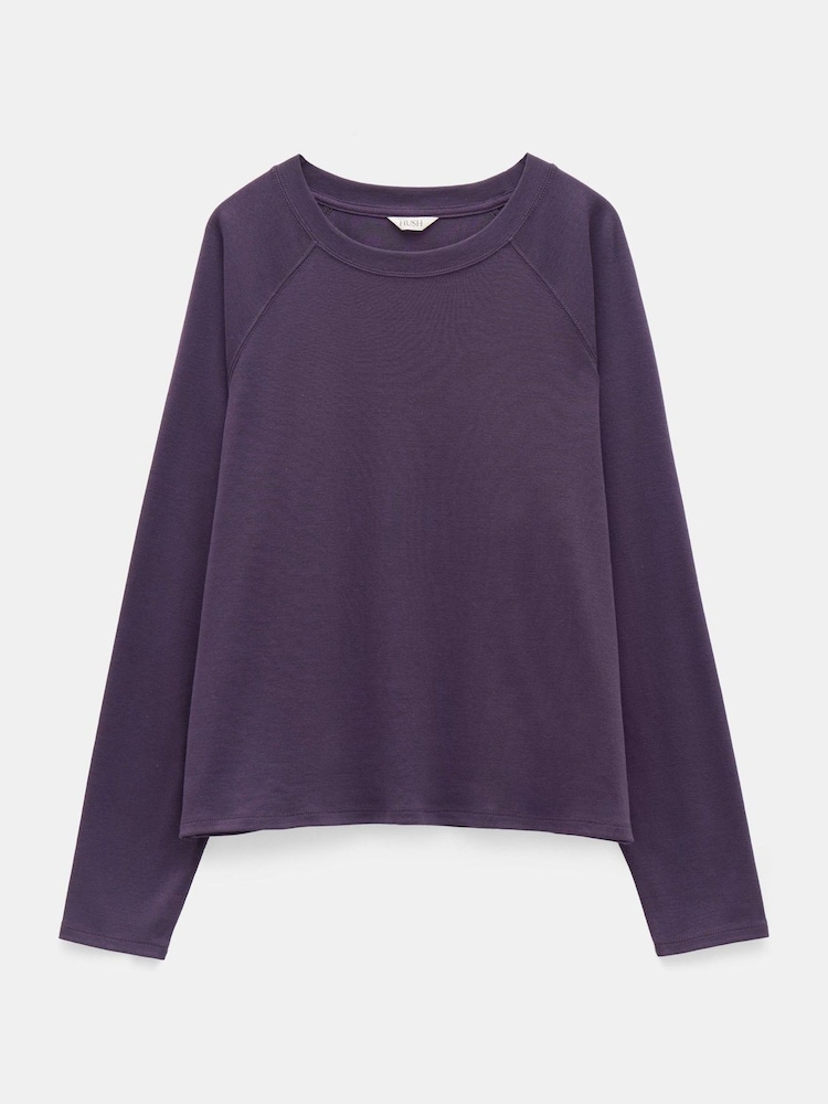 Morado - Hush Matilda 100% Cotton Raglan T-Shirt - Imagen 5 de 5