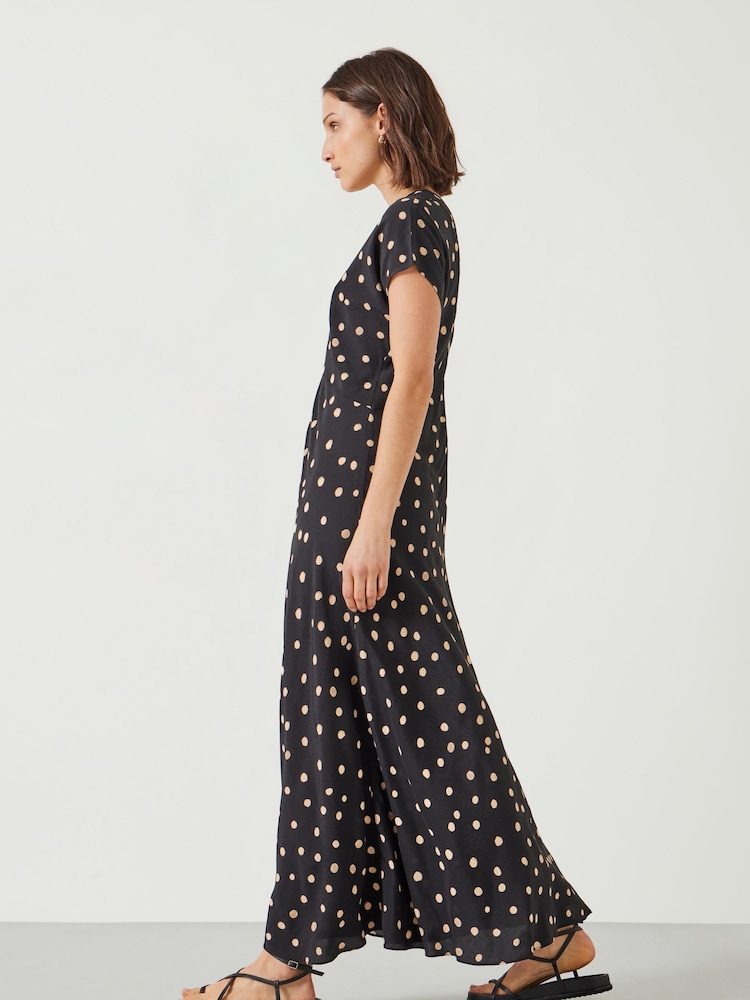 Hush Black Amelia Printed Polka Dot Maxi Dress - Image 2 of 5