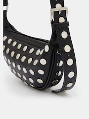 Hush Black Studded Rory Crescent Leather Crossbody Bag - Image 2 of 4