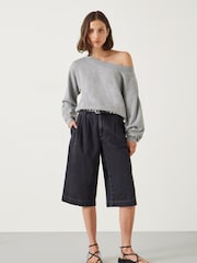 Hush Grey Carlota Relaxed Off Shoulder Sweatshirt - Image 2 of 5