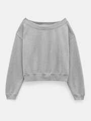 Hush Grey Carlota Relaxed Off Shoulder Sweatshirt - Image 5 of 5